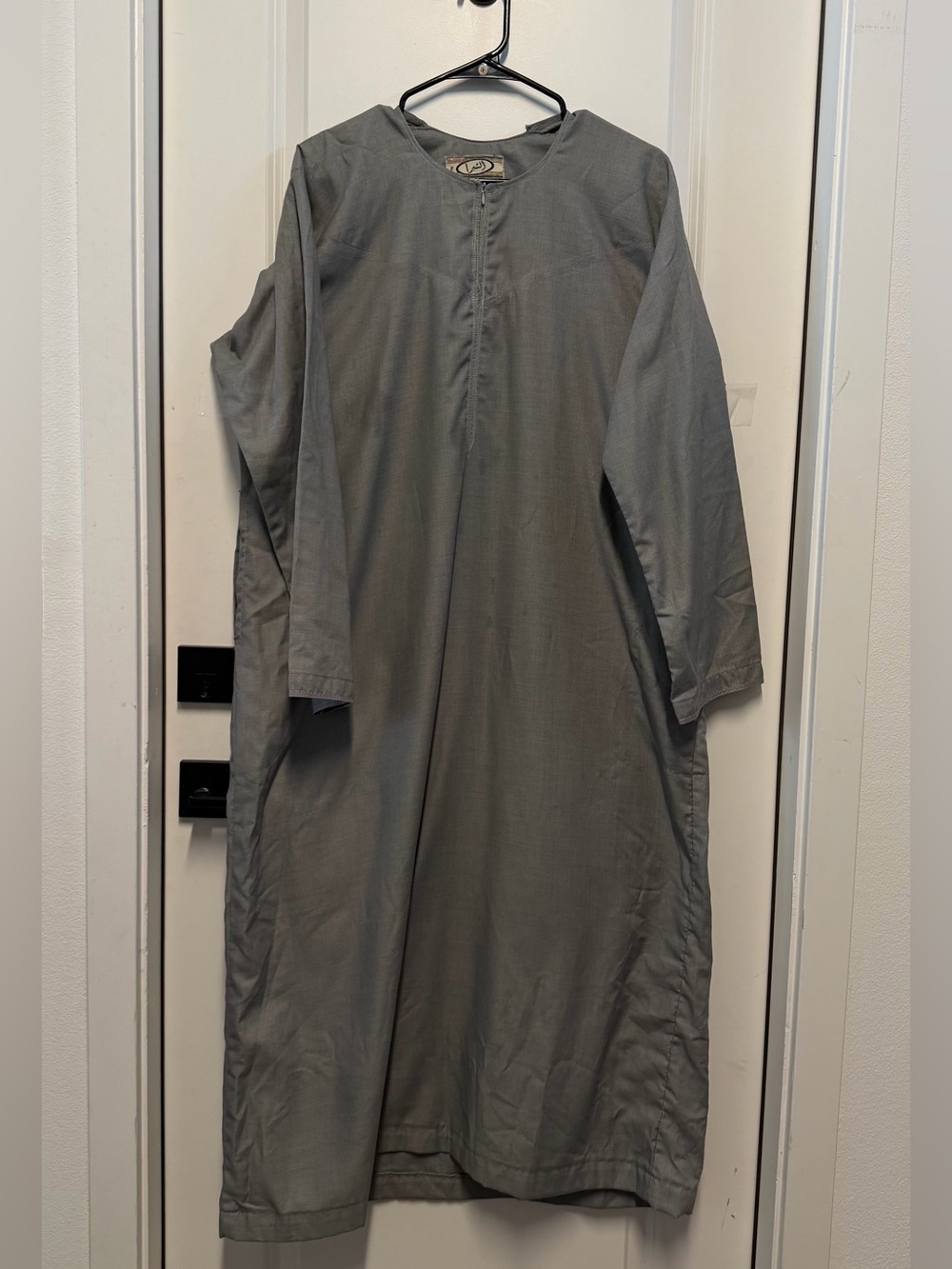 Al Shodra Gray Thobe Men Traditional Jubba Long Sleeve